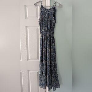 Beautiful blue paisley Max Studio dress, S